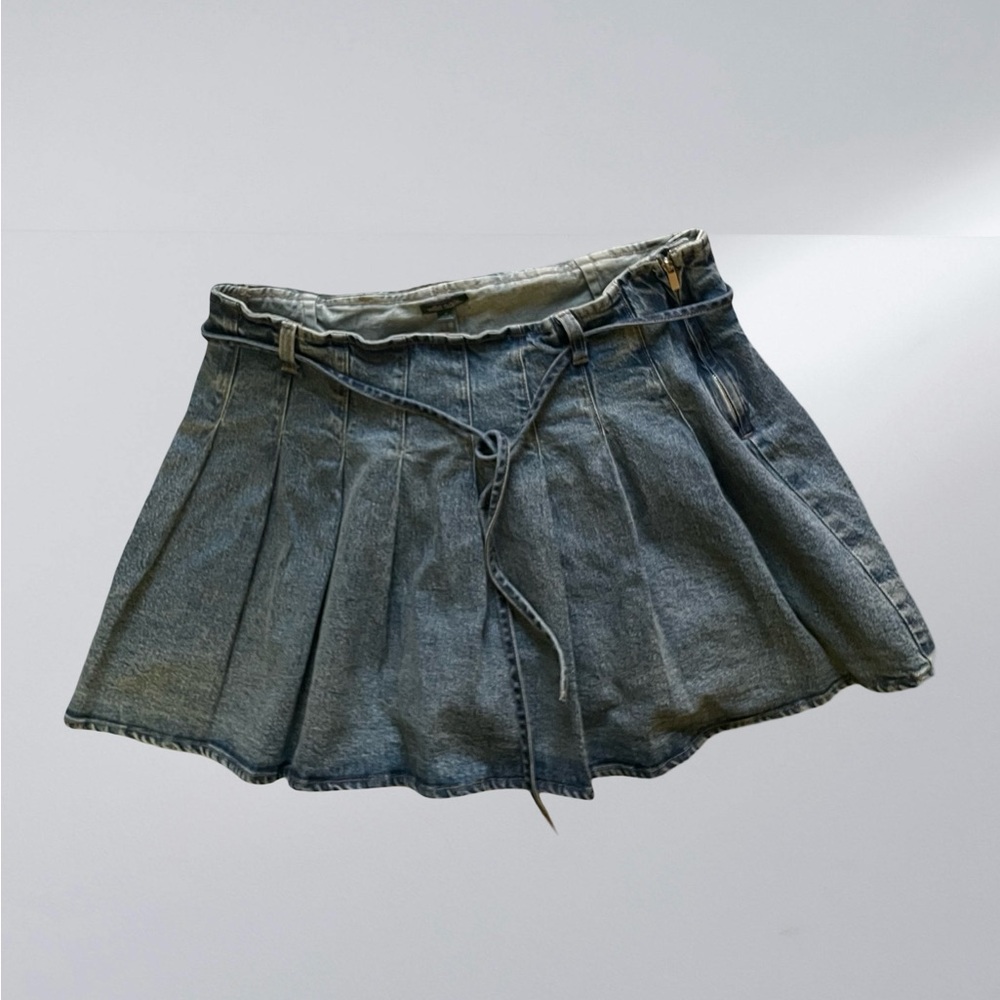 Wild Fable mini denim pleated skirt with shorts